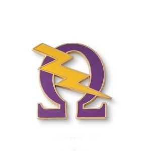 Omega Psi Phi Lapen Pin (Lightning Bolt)