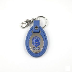 Zeta Phi Beta Leather Keychain